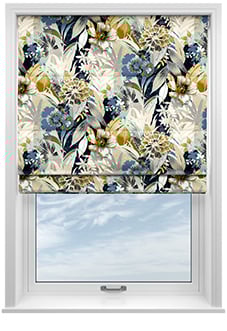 Bali, Navy - Twist&Fit Roman Blind